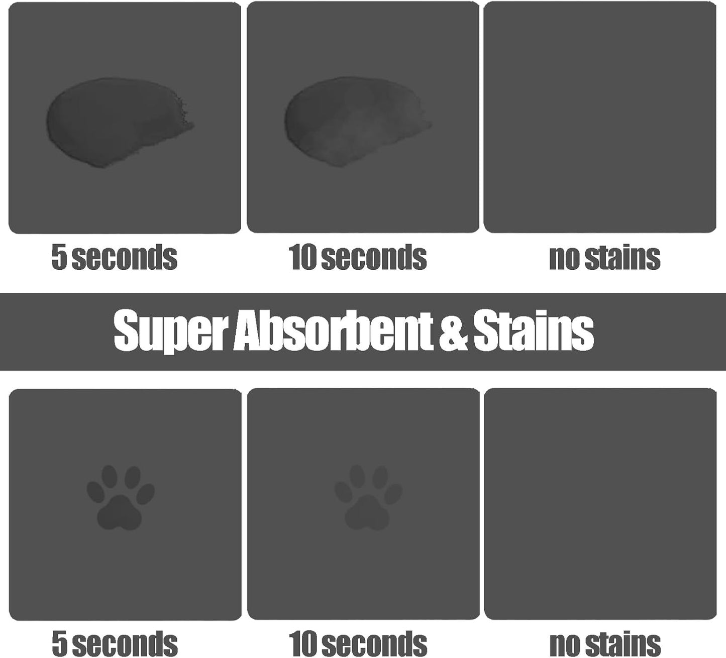 Large Pet Feeding Mat, 39.3"x15.7" Absorbent Quick Dry Dog Mat for Food and Water Bowl, Non Skid Cat Bowl Mat, No Stains for Pet Water Dispenser Pet Supplies for Messy Drinkers