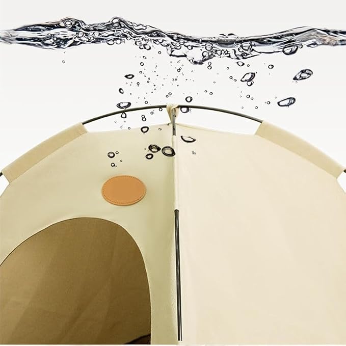 BreezyDen Pop-Up Pet Tent – Portable Indoor/Outdoor Cat Tent, Waterproof Pet Hideaway for Cats & Small Dogs with Mesh Window, Anti-Slip Base & Washable Design (Coffee, XL (20 catties Kitten))