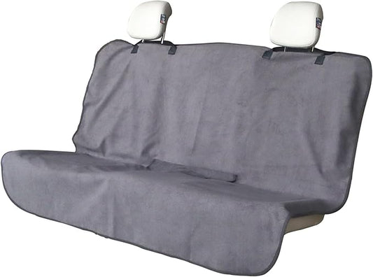 Back Seat Cover for Car Trucks Van SUV,Waterproof Rear Bench Towel Seat Covers for Dogs and Kids,Automotive Backseat Protector (Grey)