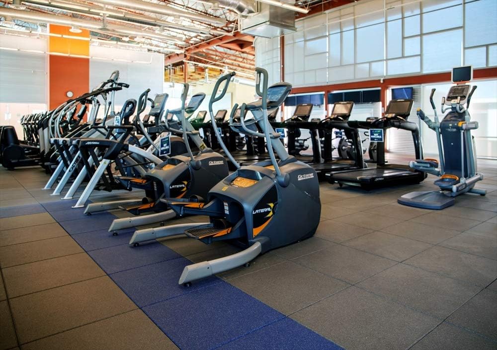 American Floor Mats - Extreme Rubber Gym Tiles - 1 Inch Thick Colorful Rubber Gym Tiles - Superior Shock and Sound Absorbing Tiles - 95% Light Greys 50 Tile Pack (Covers 200 Sq Ft)