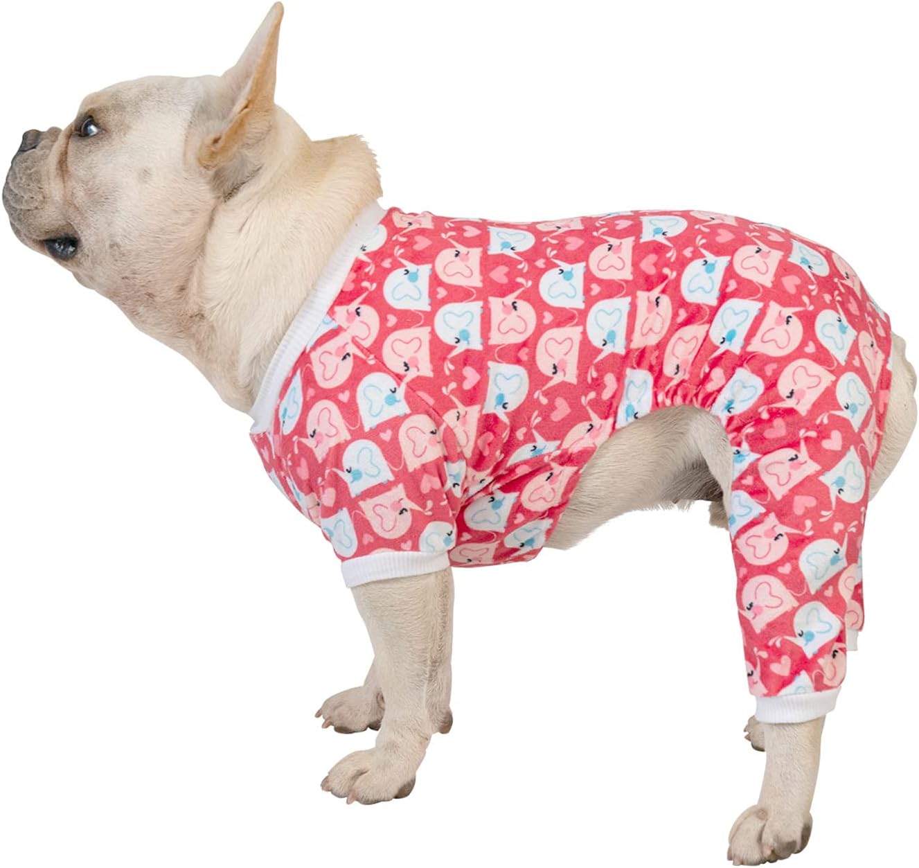CuteBone Dog Halloween Pajamas Puppy Onesies Small Dogs Soft Pjs Coat Cat Apparel Comfy Pet Christmas Clothes Outfit Doggie Bodysuit P145M