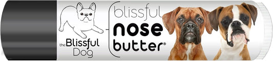 The Blissful Dog Fawn Boxer Nose Butter for Dry, Cracked Skin, Lick-Safe Dog Nose Balm with Moisturizing Shea Butter, Almond, Olive, and Essential Oils, Pet Supplies, Uncented, 0.15 oz.