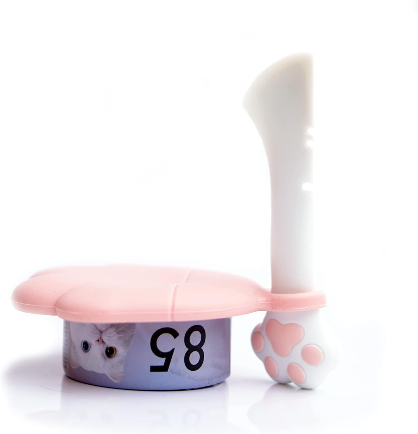 Meow&Woof Cat Food Can Lid and Spoon, BPA Free Cover for Animal Wet Food Storage, Reusable Topper for 3/5 /5.1/5.5/12/ 13 oz Cans Refrigerator Fresh Wash Machine Apply