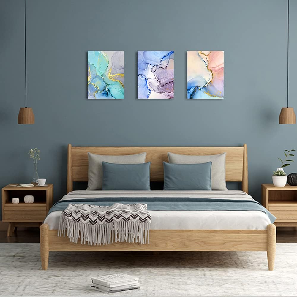Abstract Wall Decor For Living Room Canvas Wall Art Paintings For Bedroom Colorful Color Abstract Wall Artworks Pictures For Office Kitchen Decoration Bathroom Home Decorations Art 3 Piece 16x24 Inch