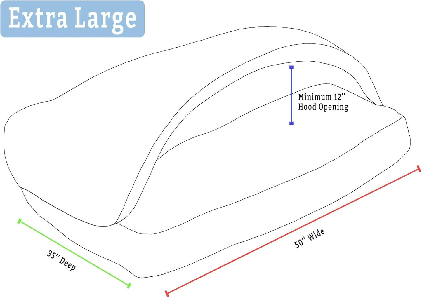 Snoozer Pet Products Rectangle Cozy Cave Dog Bed, Extra Large, Khaki