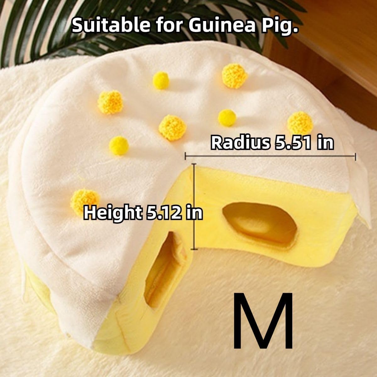 Cozy Cake Hamster House - Soft Plush Hideout & Tunnel Bed for Guinea Pigs, Syrian Hamsters, and Small Animals - Adorable, Warm & Washable Hideaway for All Seasons, Perfect Cage Accessory