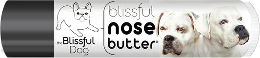 The Blissful Dog White Boxer Nose Butter for Dry, Cracked Skin, Lick-Safe Dog Nose Balm with Moisturizing Shea Butter, Almond, Olive, and Essential Oils, Pet Supplies, Uncented, 0.15 oz.