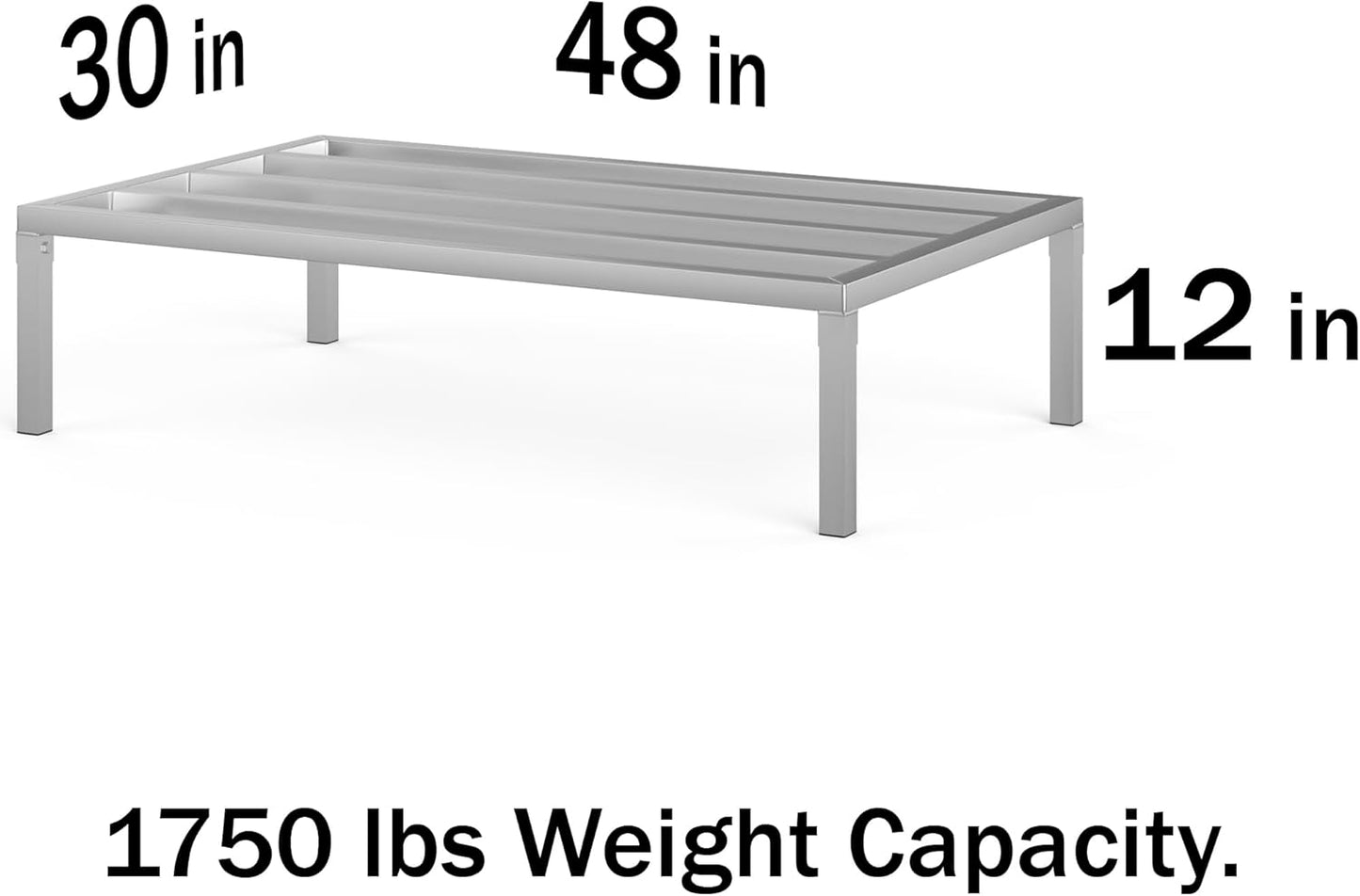 30 in X 48 in. Aquarium Stand | Industrial Style Aluminum Fish Tank Base with Open Frame Design