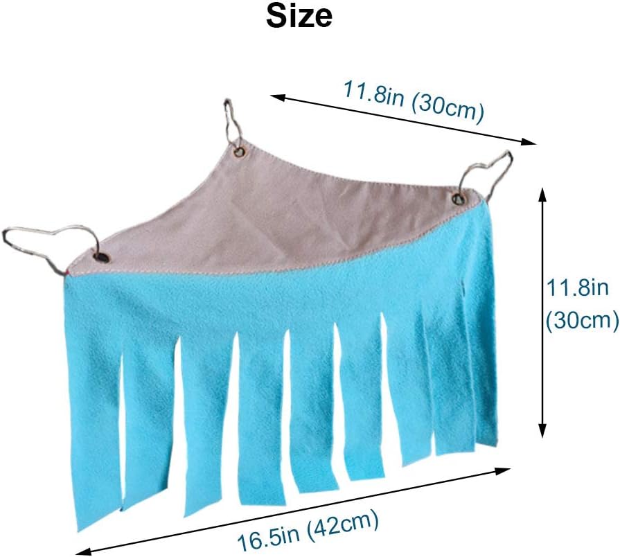 RIOUSSI Guinea Pig Hideout Hideaway Corner Fleece Toys Cage Accessories with Reversible Sides, Black Leaves