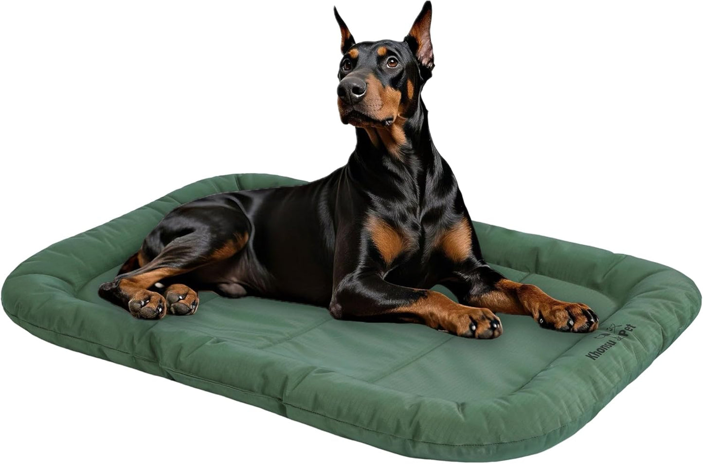 KHONSU PET Durable Dog Bed Tough and Tear Proof Dog Crate Bed, 800lbs Tear Strength PVC-Backed Waterproof Ped Bed Mat Indoor & Outdoor Use for Dogs up to 110 lbs