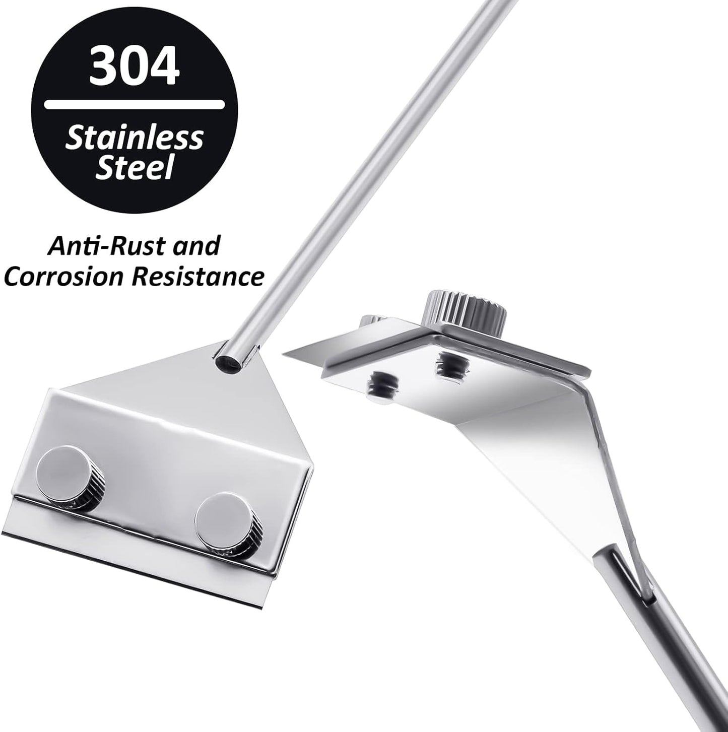 Aquarium Fish Tank Tools Kit Stainless Steel Algae Cleaning Scraper Razor Cleaner with 10 Pcs Blades (26 Inch)