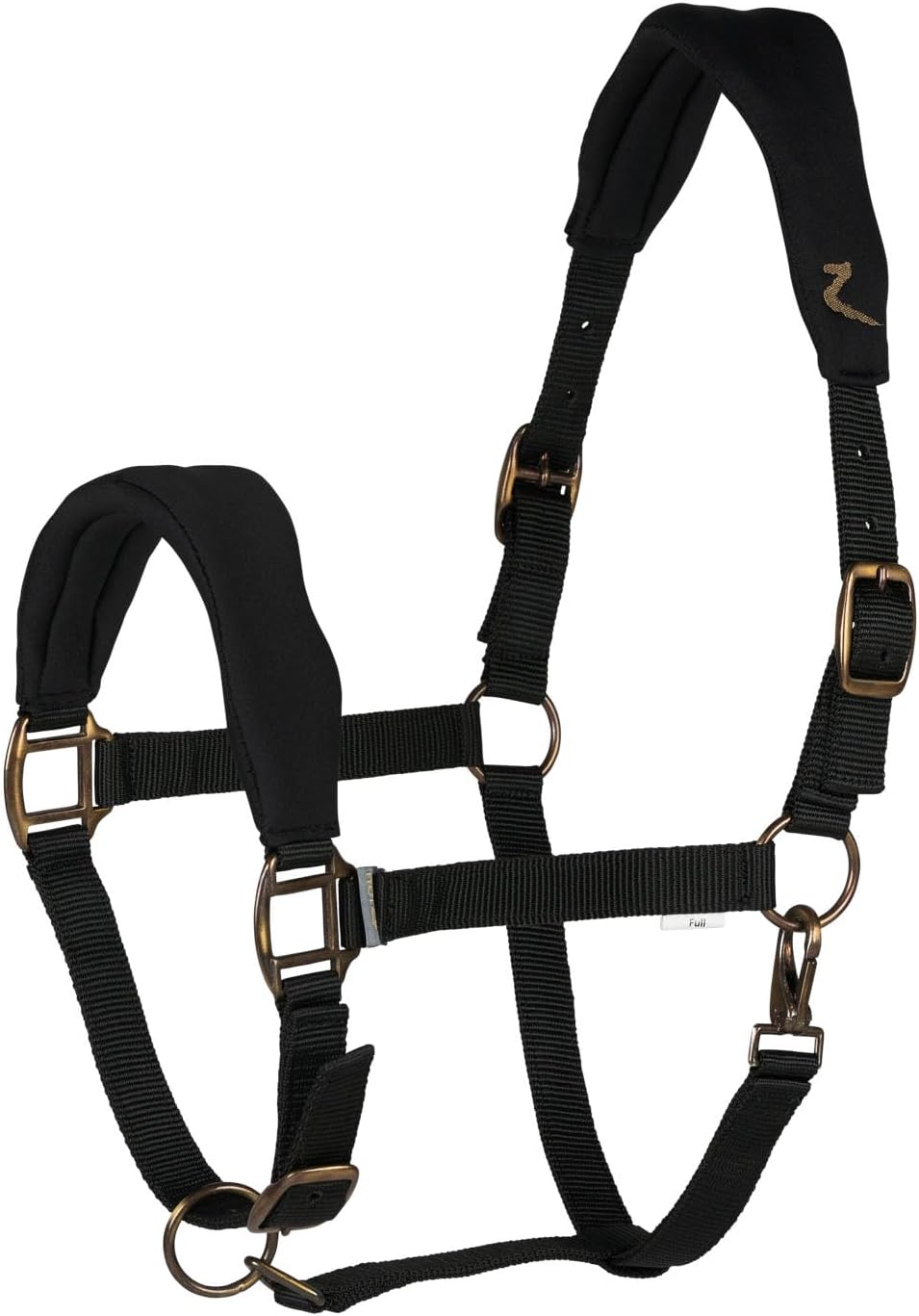 HORZE Graz Fleece Padded Halter - Black - Horse
