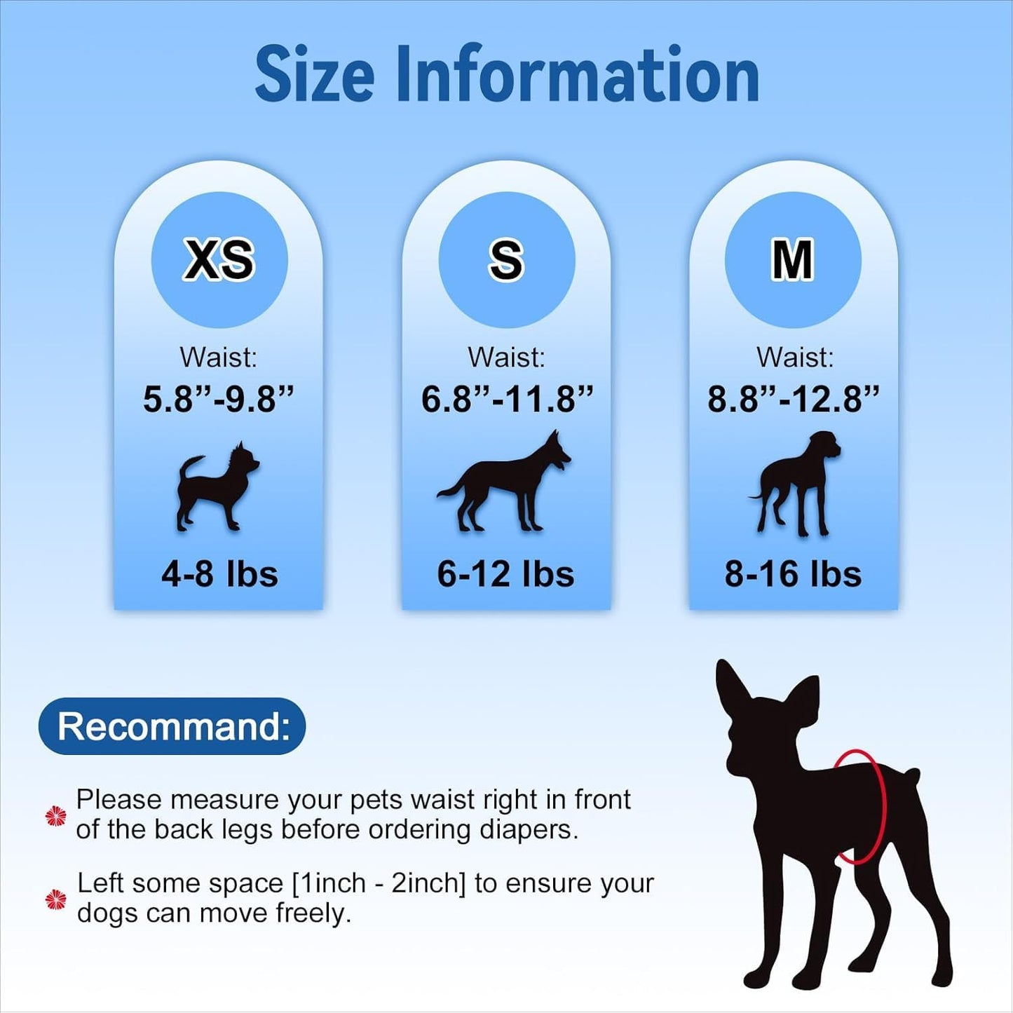 Pet Soft Dog Diapers Female, Disposable Dog Diapers, Cat Diaper for Female Cats, Puppy Diaper 48pcs XSmall