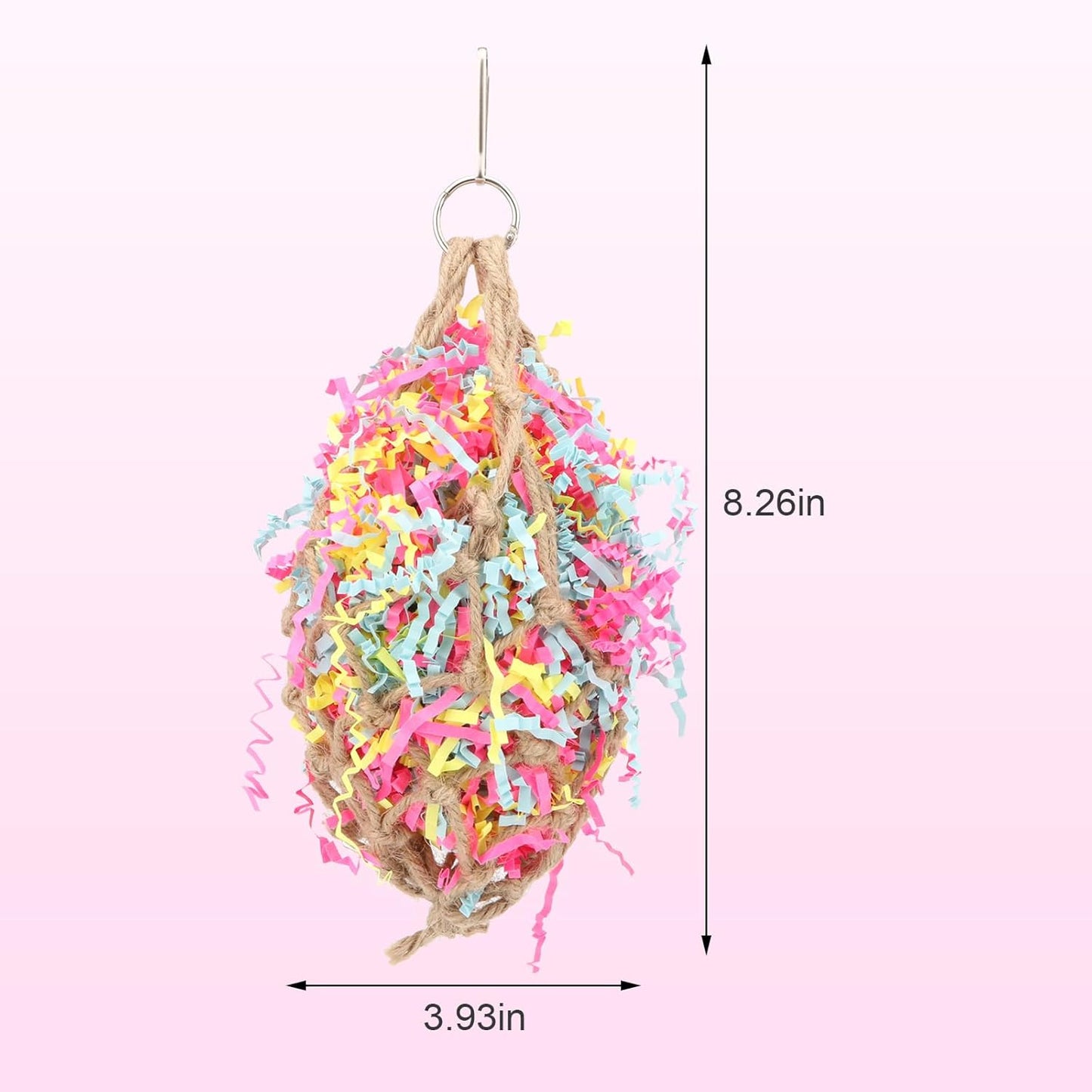 Hypeety Bird Chew Toy Bird Toy Foraging Shredding Climbing Hanging Toy for Parrot Parakeet Cockatiel Conure Cockatoo African Grey Cage Supply Accessories