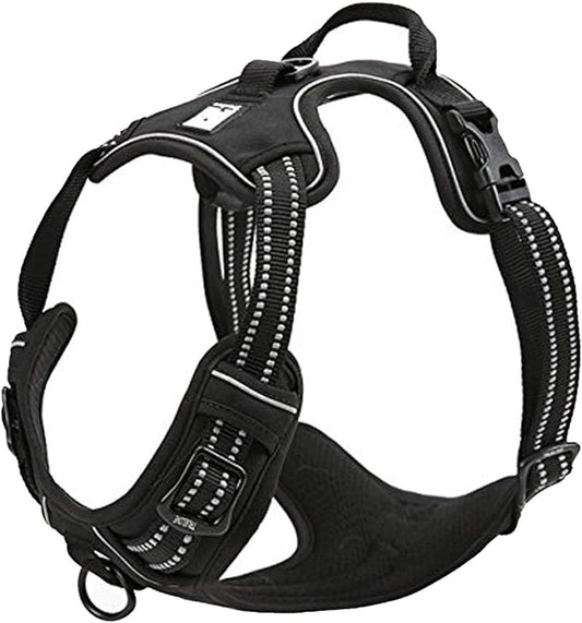 TRUE LOVE Truelove Adjustable No-Pull Dog Harness Reflective Pup Vest Harnesses Comfortable Control Brilliant Colors TLH5651(Black,XS)