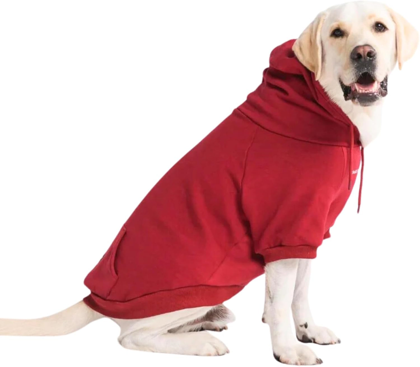 Spark Paws Dog Hoodie – Premium Dog Sweater for Small, Medium, and Large Dogs | Warm Outfits for French Bulldogs, Pitbull, Puppy, Winter Jacket Alternative - Burgundy - 4XL