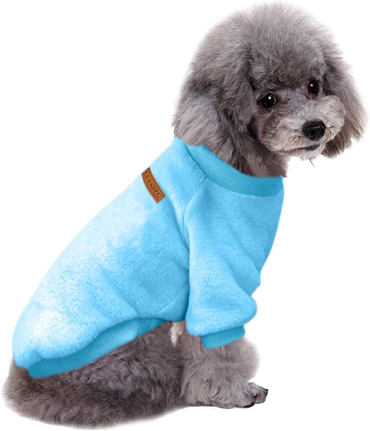 Jecikelon Pet Dog Clothes Dog Sweater Soft Thickening Warm Pup Dogs Shirt Winter Puppy Sweater for Dogs (Z01-Blue, X-Small)