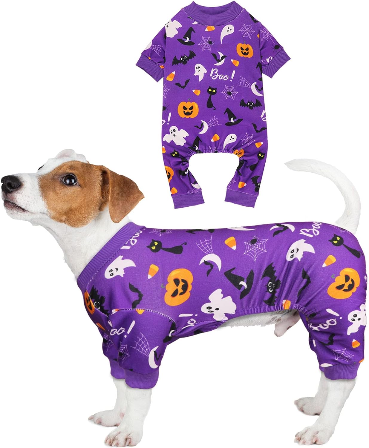 Dog Halloween Pajamas Dog Costumes Pjs Stretchy Funny Costumes Pet Clothes Outfit Pajamas for Small Dogs Puppy Cat(S)