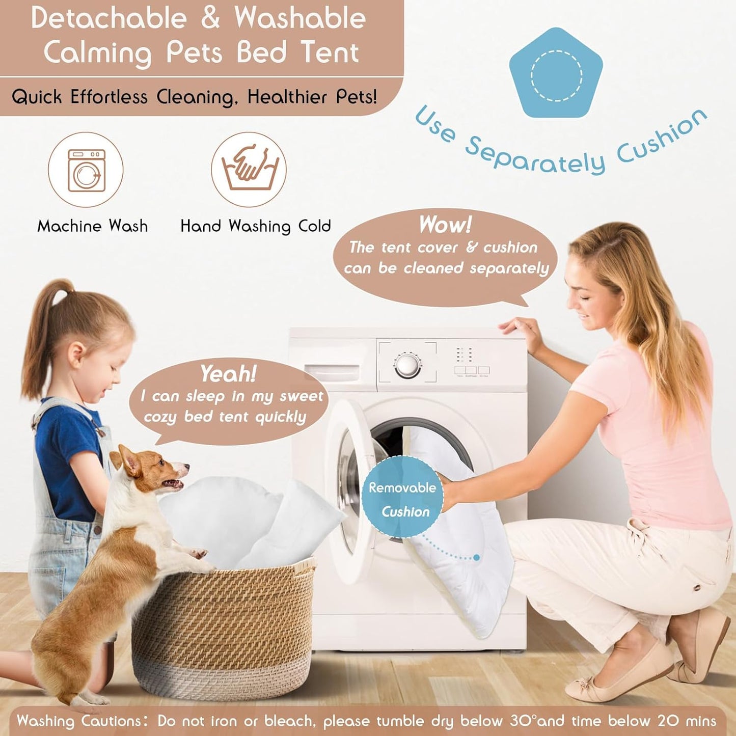 24" Dog& Cat Teepee Tent +28" Pet Cooling Mat +10ft Star String Light [2-Modes],Cotton Thicked Soft Comfort Anti-Slip Cushion (Used/Wash Separately), Indoor or Outdoor Large Pets Tents House