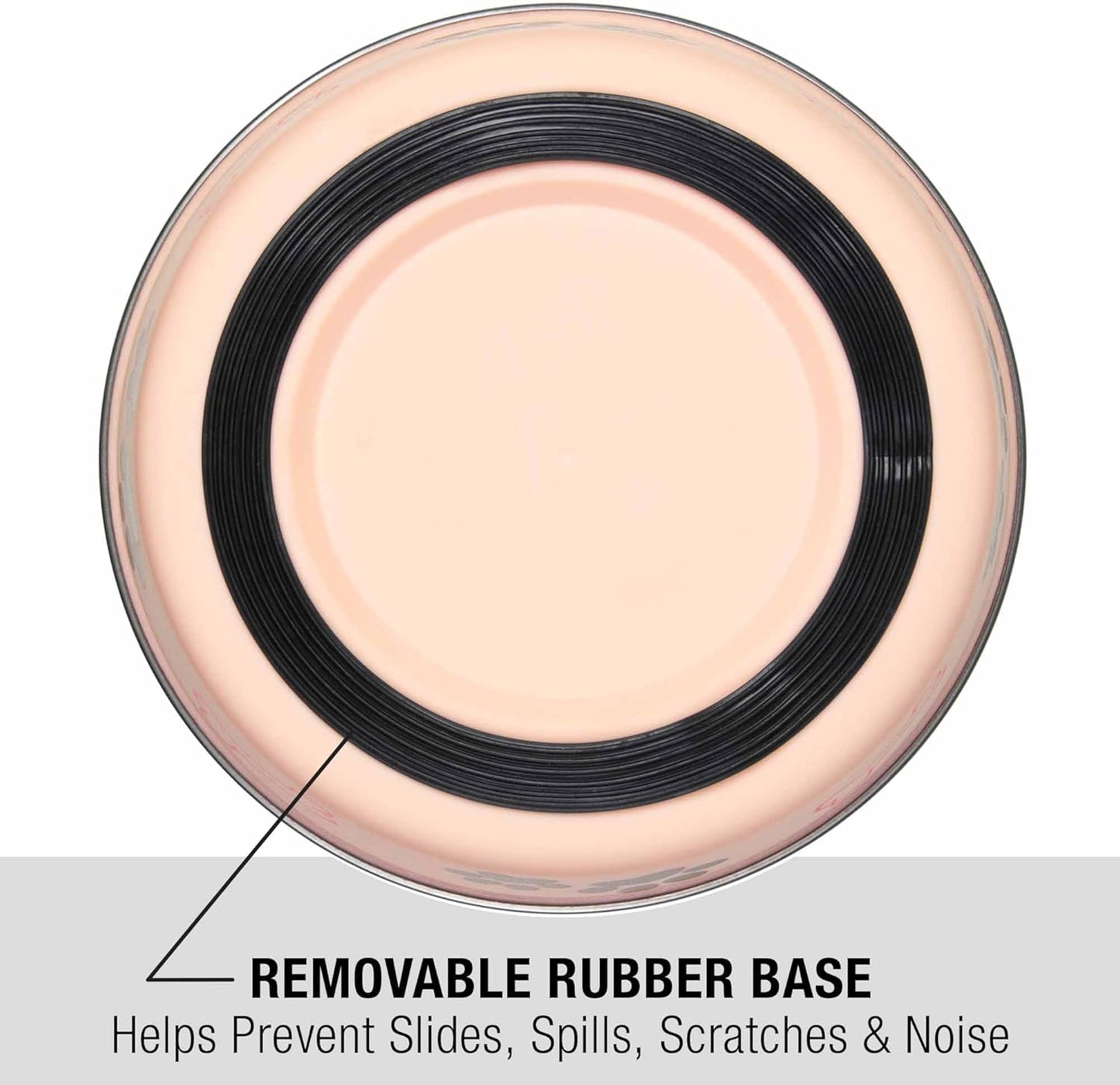 Loving Pets Bella Dog Bowls- Stainless Steel Dog & Cat Bowls - Spill Proof Dog Food Bowl, Cat Bowl, Puppy Essentials & Pet Supplies Great for Home & Travel (Medium 20-25 lbs, Paparazzi Pink)