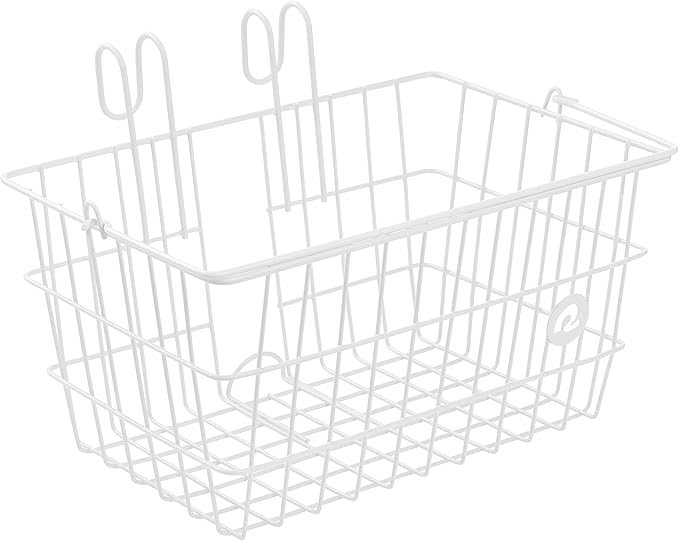 Retrospec Apollo-Lite Lift-Off Bike Basket - Detachable Steel Handlebar Basket with Carrying Handle for Commuting, Shopping & Beach Trips - 14.5in x 9.5in Weather-Resistant Biking Gear