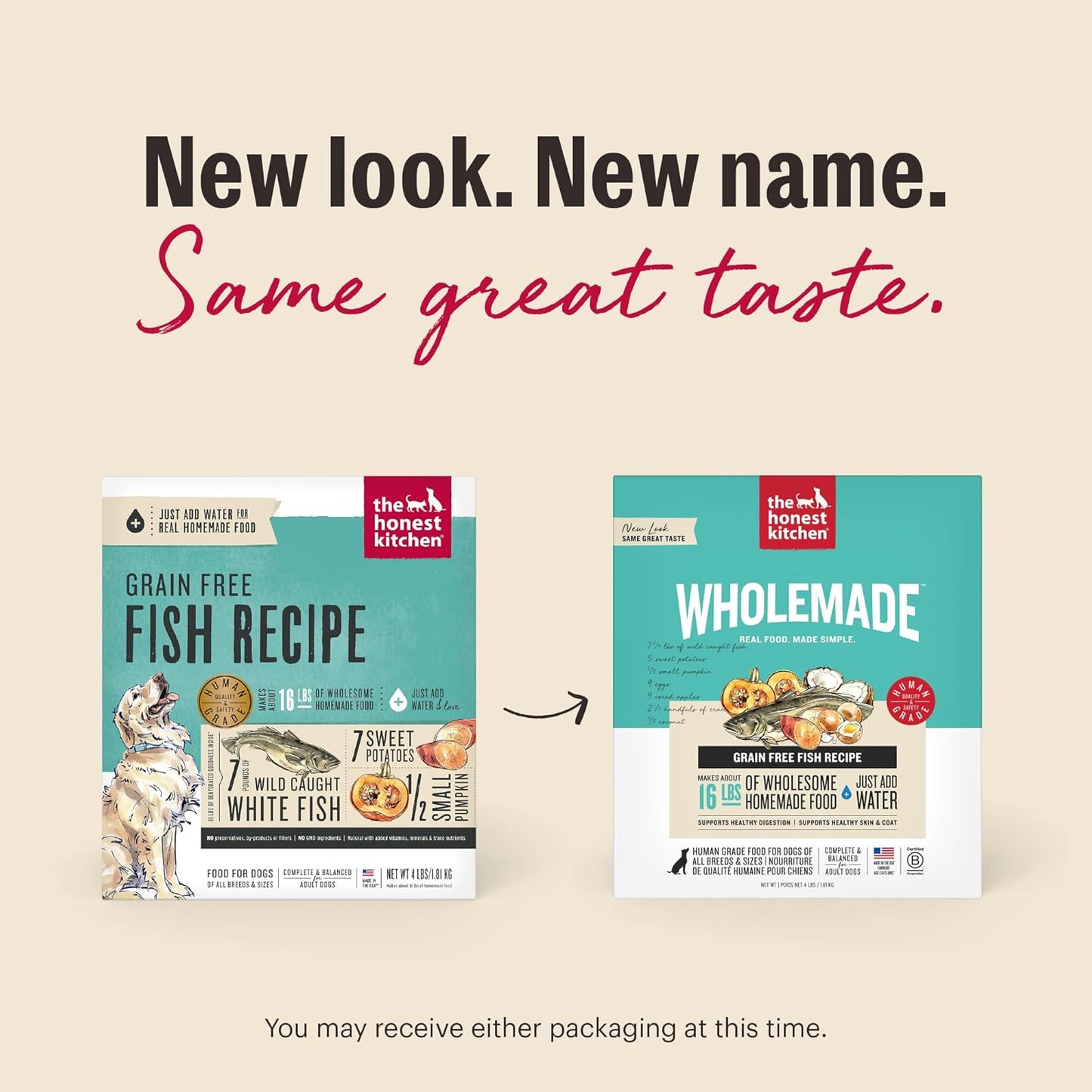 The Honest Kitchen Wholemade™ Grain Free Fish Dog Food, 4 lb Box