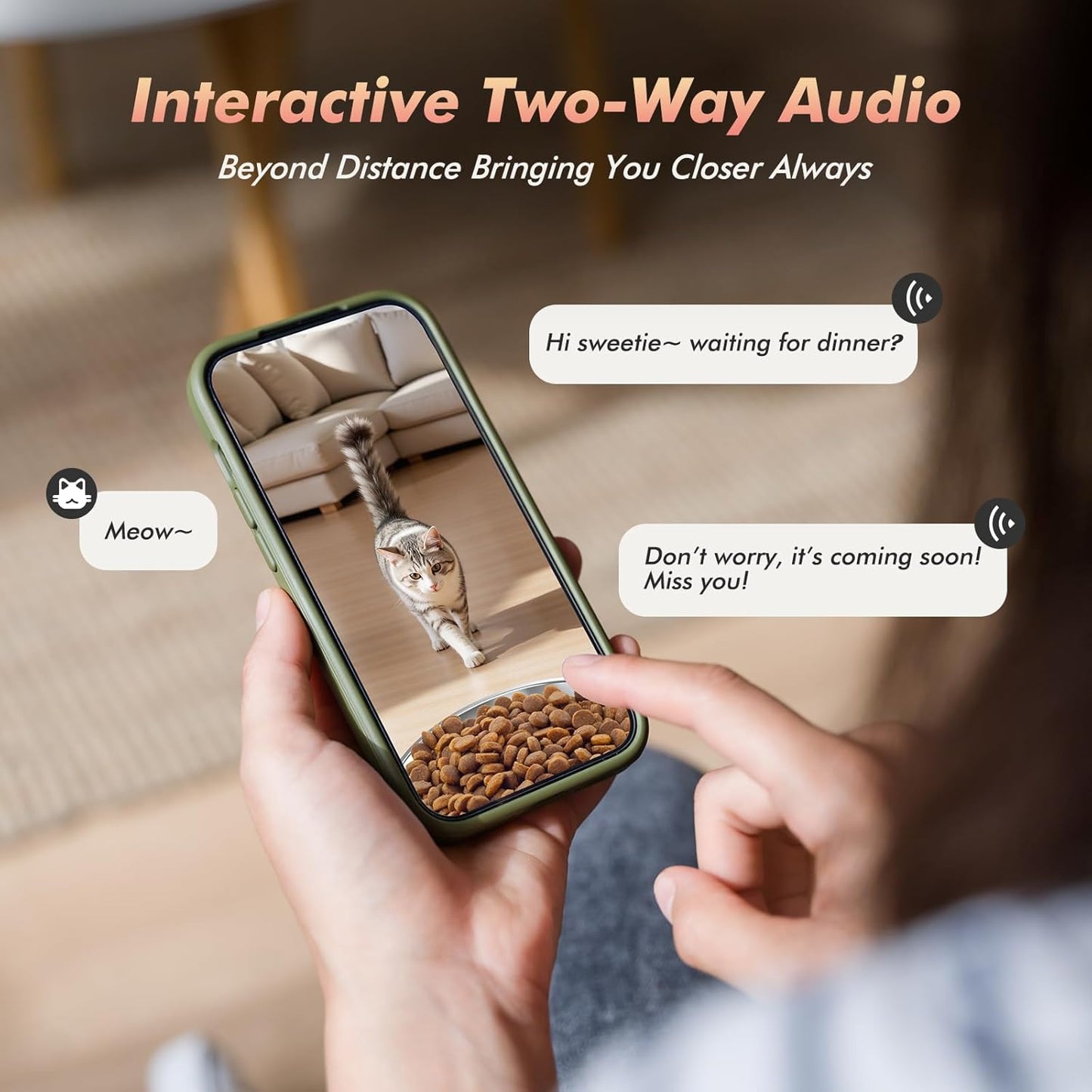 Automatic Cat Feeder with Camera - 5G WiFi Timed Cat Food Dispenser, 1080P HD Video with Night Vision, 1-15 Meals, 1-99 Portions, 2-Way Audio, Keeps Dry Food Fresh, 5L Auto Pet Feeder Also for Dogs