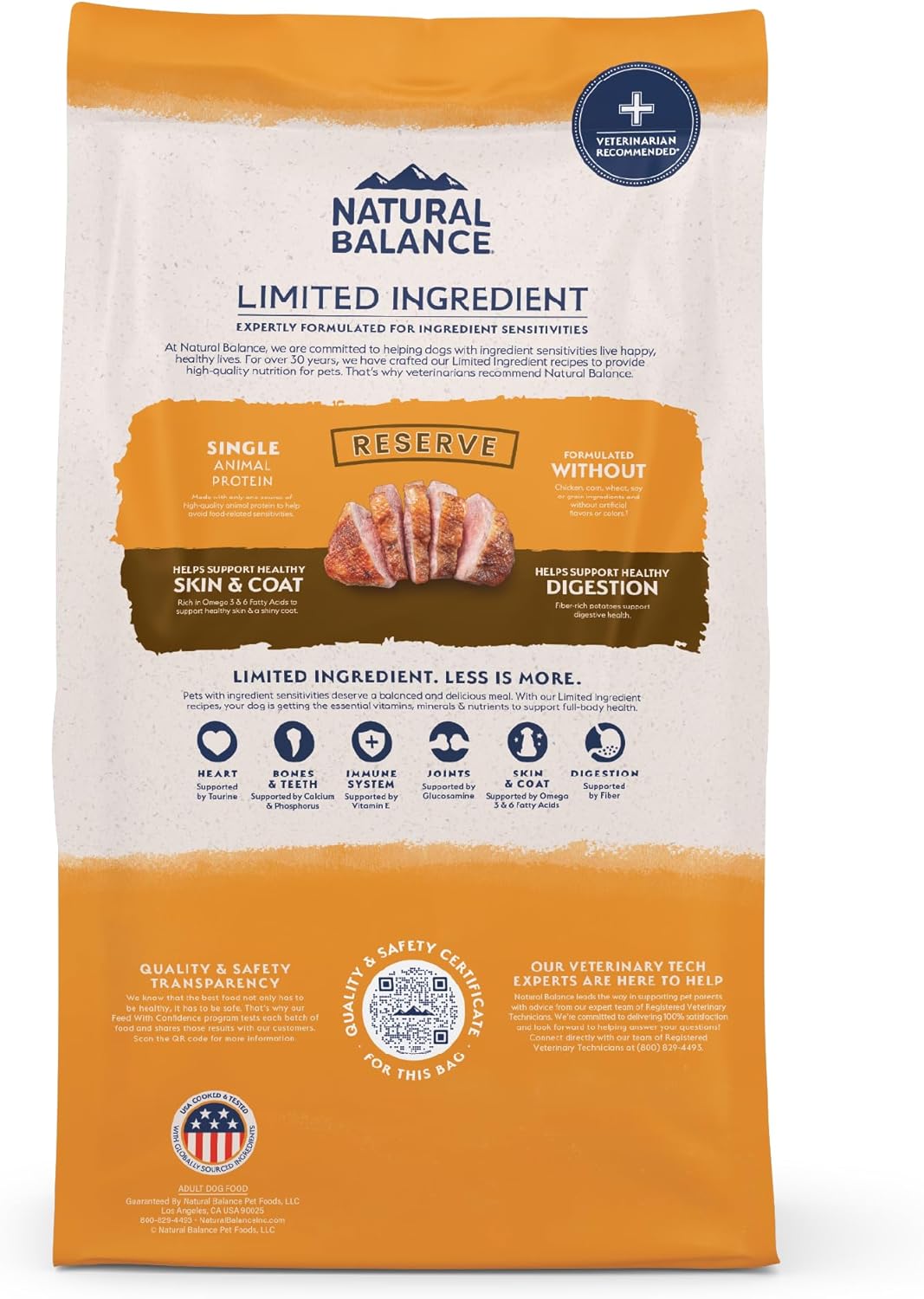 Natural Balance Limited Ingredient Adult Grain-Free Dry Dog Food, Reserve Duck & Potato Recipe, 4 Pound (Pack of 1)