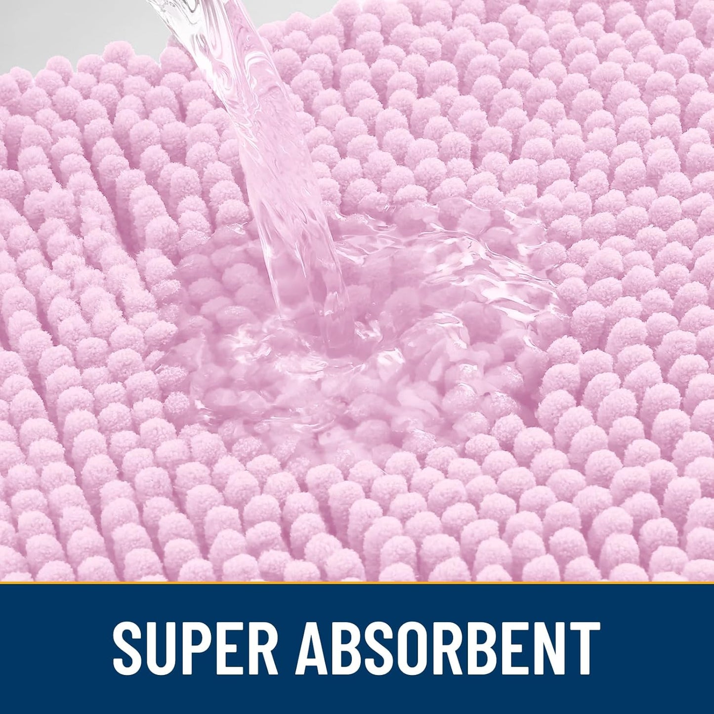 Smiry Dog Door Mat for Muddy Paws 30x20, Absorbs Moisture and Dirt Doormat, Non-Slip Washable Quick Dry Chenille Front Door Mat Indoor Entrance, Entryway Carpet for Inside Floor, Pink