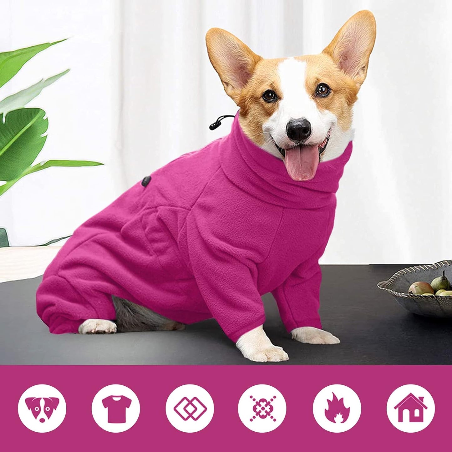 ROZKITCH Large Dog Winter Coat, Pet Windproof Warm Cold Weather Jacket Vest Cozy Jumpsuit Apparel Outfit Clothes for Small Medium Large Dog Walking Hiking Sleep Pink 2XL