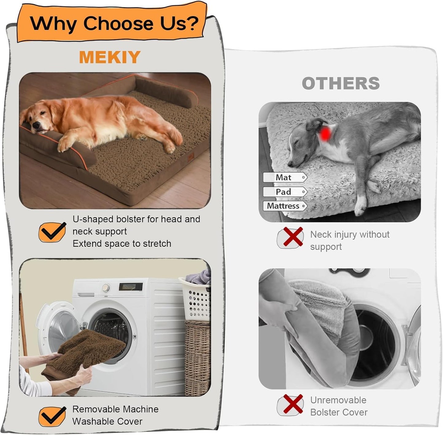 Small Dog Bed and Cat Sofa Waterproof Orthopedic Dog Beds for Small Dogs Cat Bed Comfy Pet Couch Sofa Beds with Washable Removable Cover & Non-Slip Bottom