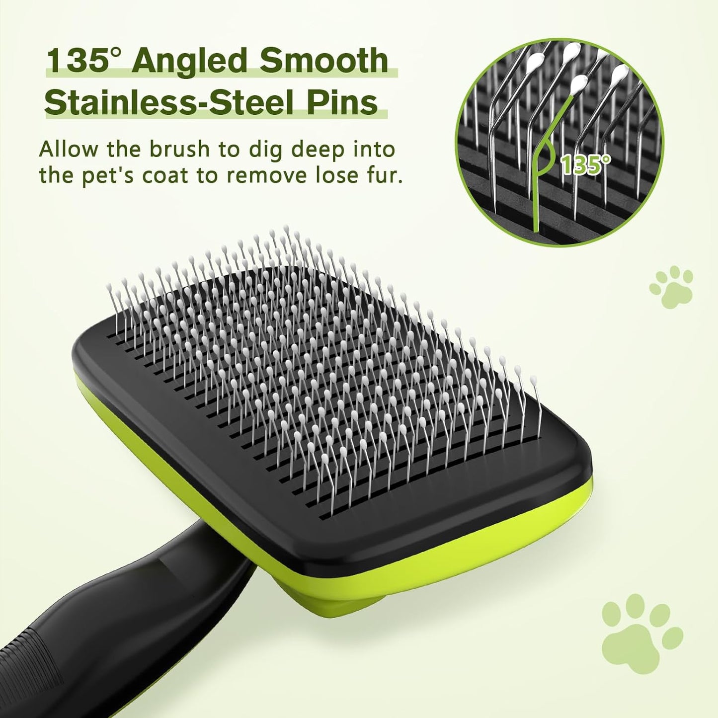 Pecute Self-Cleaning Slicker Brush for Dogs, Cats, Lightweight Dog Brush for Shedding Massaging Grooming, Cat Brush Gently Removes Loose Fur Undercoat for Small Dogs Cats Rabbits of All Hair Types