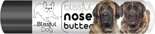 The Blissful Dog Mastiff Nose Butter for Dry, Cracked Skin, Lick-Safe Dog Nose Balm with Moisturizing Shea Butter, Almond, Olive, and Essential Oils, Pet Supplies, Uncented, 0.15 oz.
