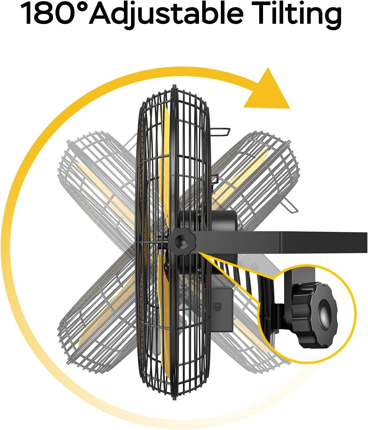 9200 CFM 24" Industrial Wall Mount Fans, High Velocity 2-Speed Professional Metal Fan with Sealed Motor, Heavy Duty Barn Wall Fan for Garage, Commercial, Warehouse, Greenhouse, UL Listed