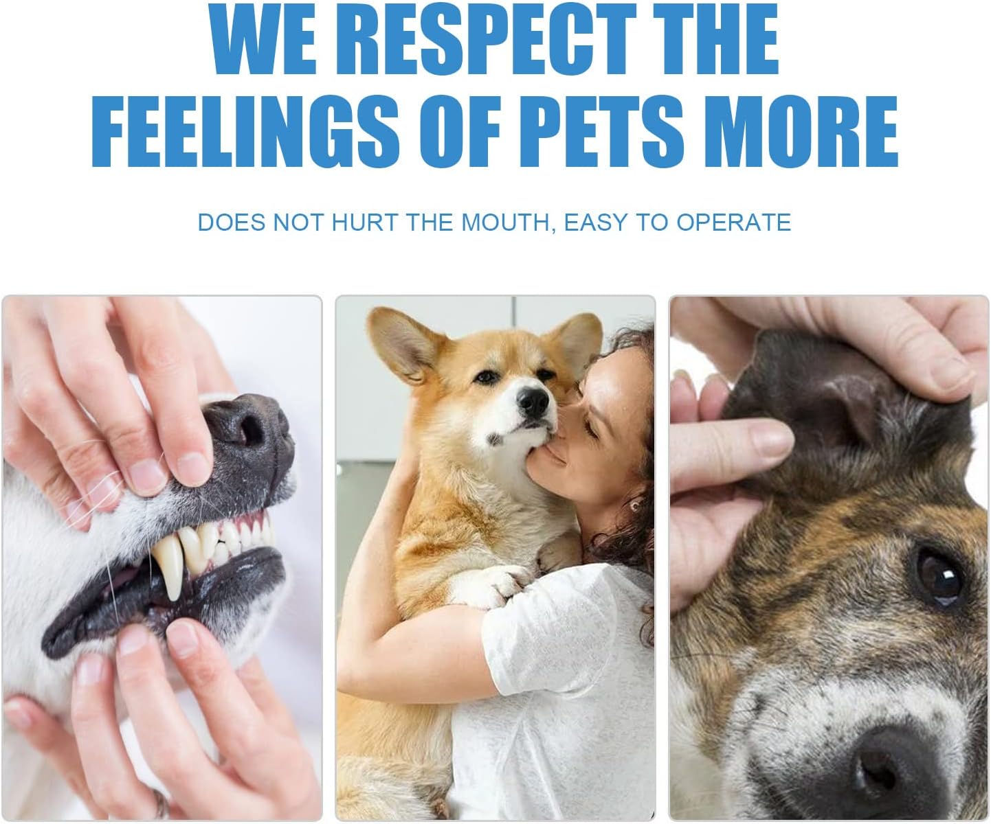 Pet Dental Finger Wipes, Oral Cleansing Teeth Care Finger Cots Wipes Pads for Dogs and Cats, Optimize Oral Health, Reduces Plaque, Freshen Breath - 50 Wipes