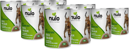 Nulo Duck & Tuna Recipe Pate Wet Canned Cat Food, 12.5 Ounce (Pack of 12)