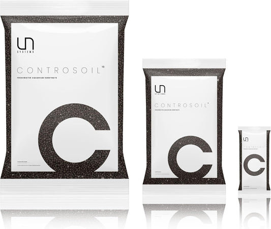 Ultum Nature Systems Controsoil - Freshwater Aqua Soil Substrate for Fish, Shrimp, Live Plant Propagation and Aquascaping - 6.8pH Low Ammonia, Volcanic Ash - Black, Fine (1 Liter | 2LB)