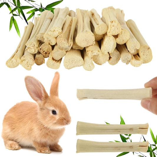 1000g/2.2lb Bamboo Chews for Rabbits, Rabbit Sticks Rabbit Chew Toys Bunny Chew Toys, Molar Treats for Small Animals, Hamsters, Chinchillas, Guinea Pigs, Natural Teeth Grinding Toys