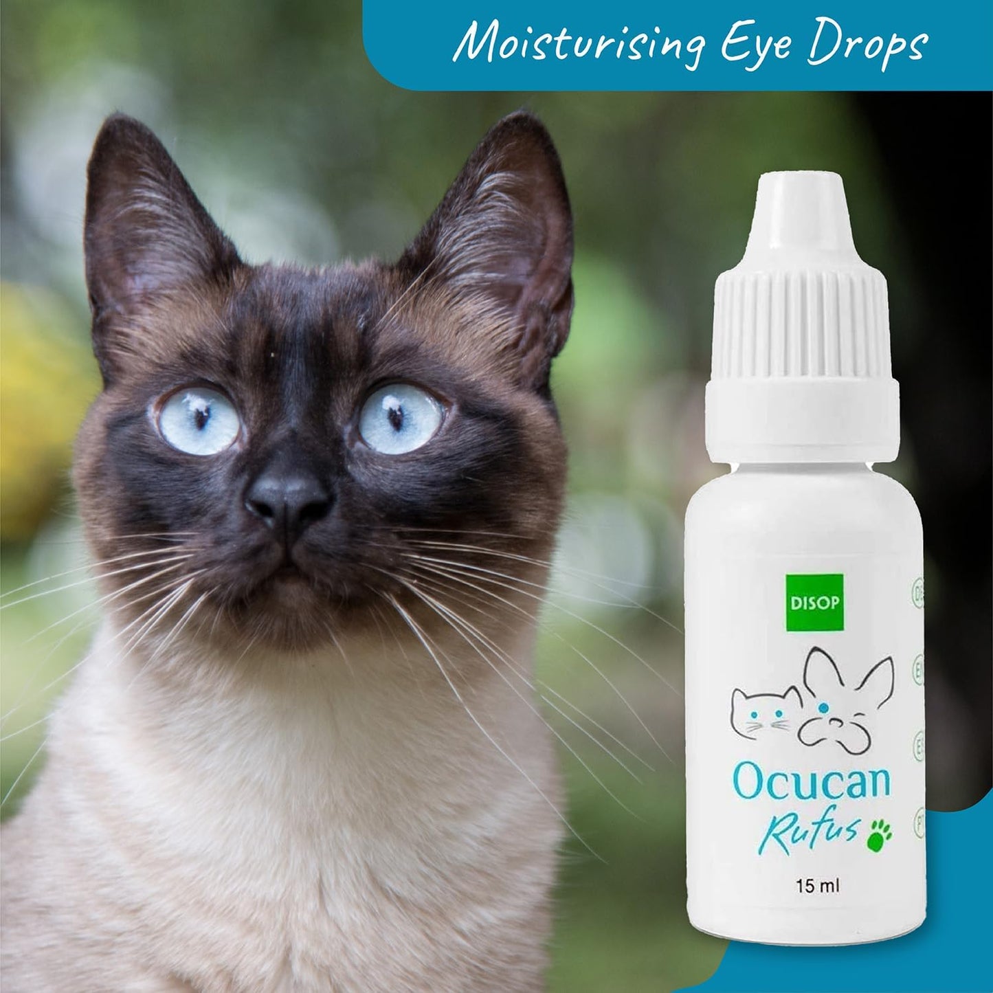 Dog Eye Drops with Hyaluronic Acid – Lubricating Tear Relief for Dry, Irritated Eyes – Soothing Eye Lubricant for Dogs and Cats,15 ml (0.5 fl oz)