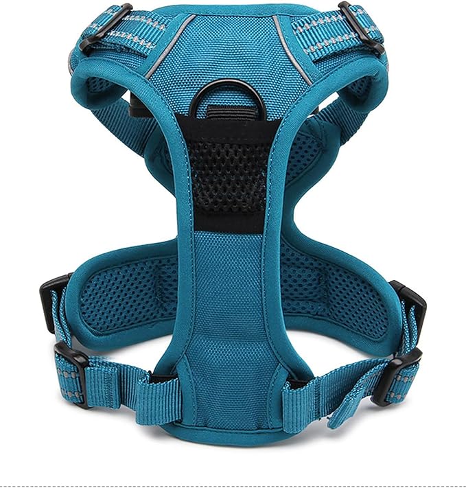 TRUE LOVE Truelove Adjustable No-Pull Dog Harness Reflective Pup Vest Harnesses Comfortable Control Brilliant Colors TLH5651(Blue,L)