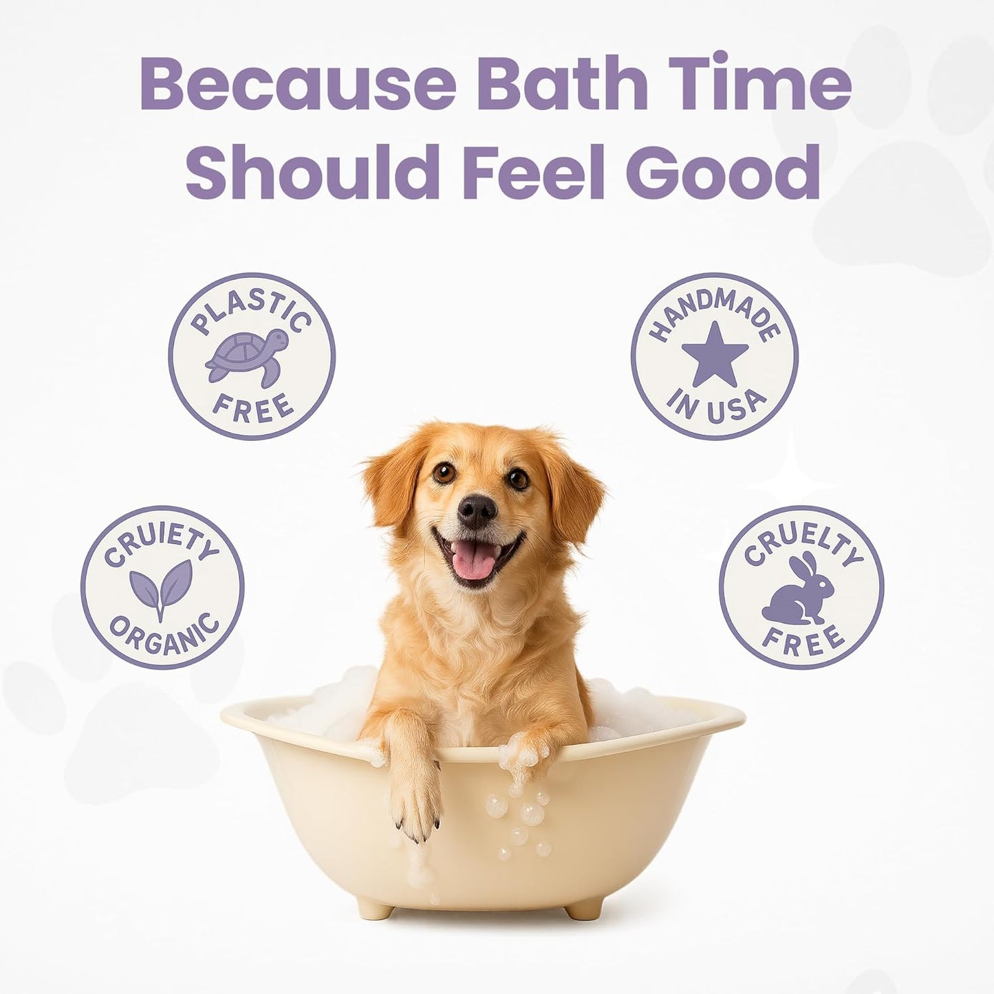 Gentle All Natural Dog Shampoo for Dry Coat for Sensitive Skin | Bar Shampoo for Dogs | Organic Dog Shampoo Sensitive Skin | Lavender (2)