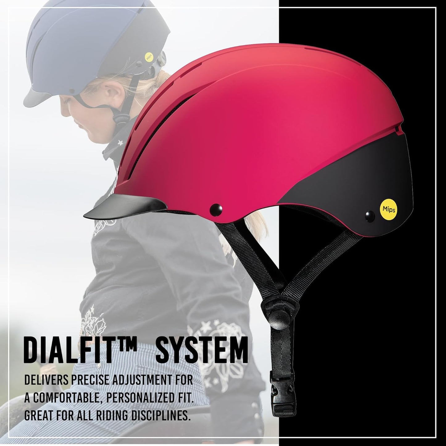 Troxel Spirit MIPS Technology Full Coverage Horse Riding Helmet, Horseback Riding Gear for Equestrians, Extra Small/Youth (6-1/4-6-1/2), Pink Duratec