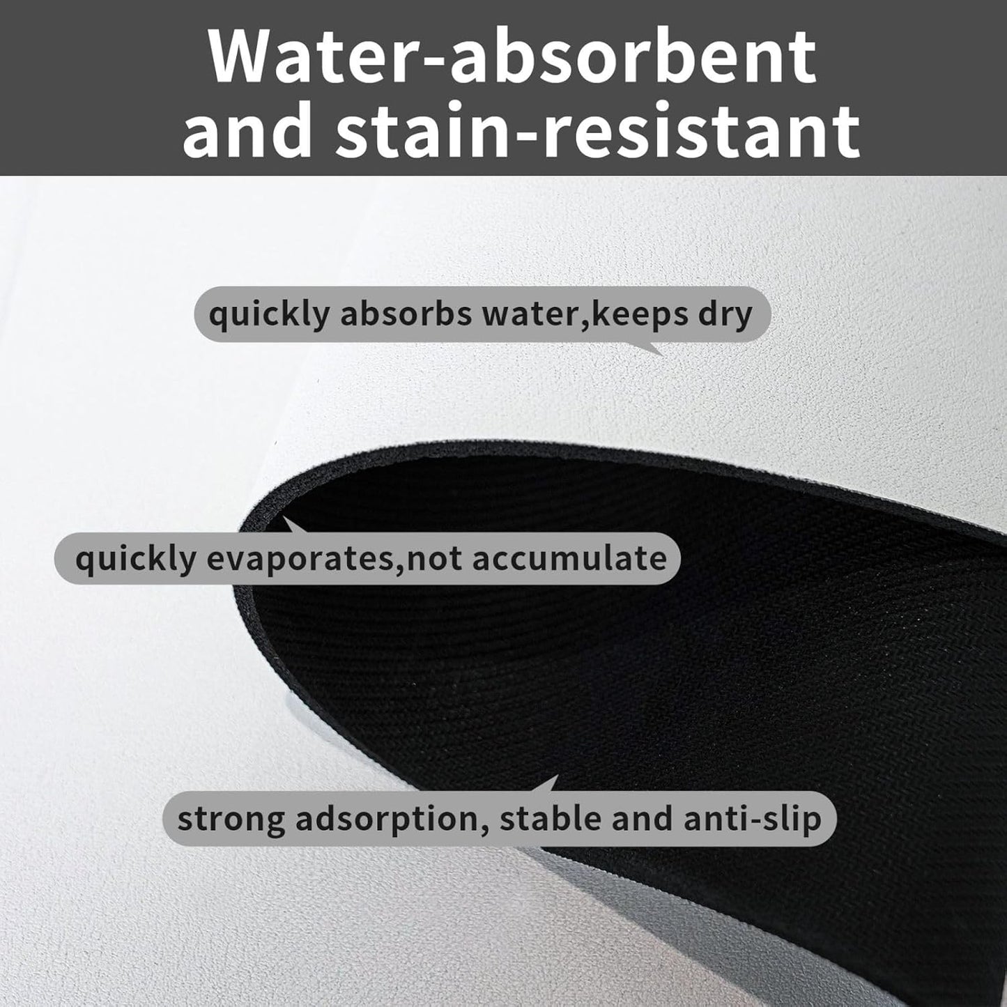 Animal Paws Dog Food Mat Absorbent Bowl Mats No Stains Quick Dry Waterproof Pet Cat Placemats for Food and Water, 30x45cm