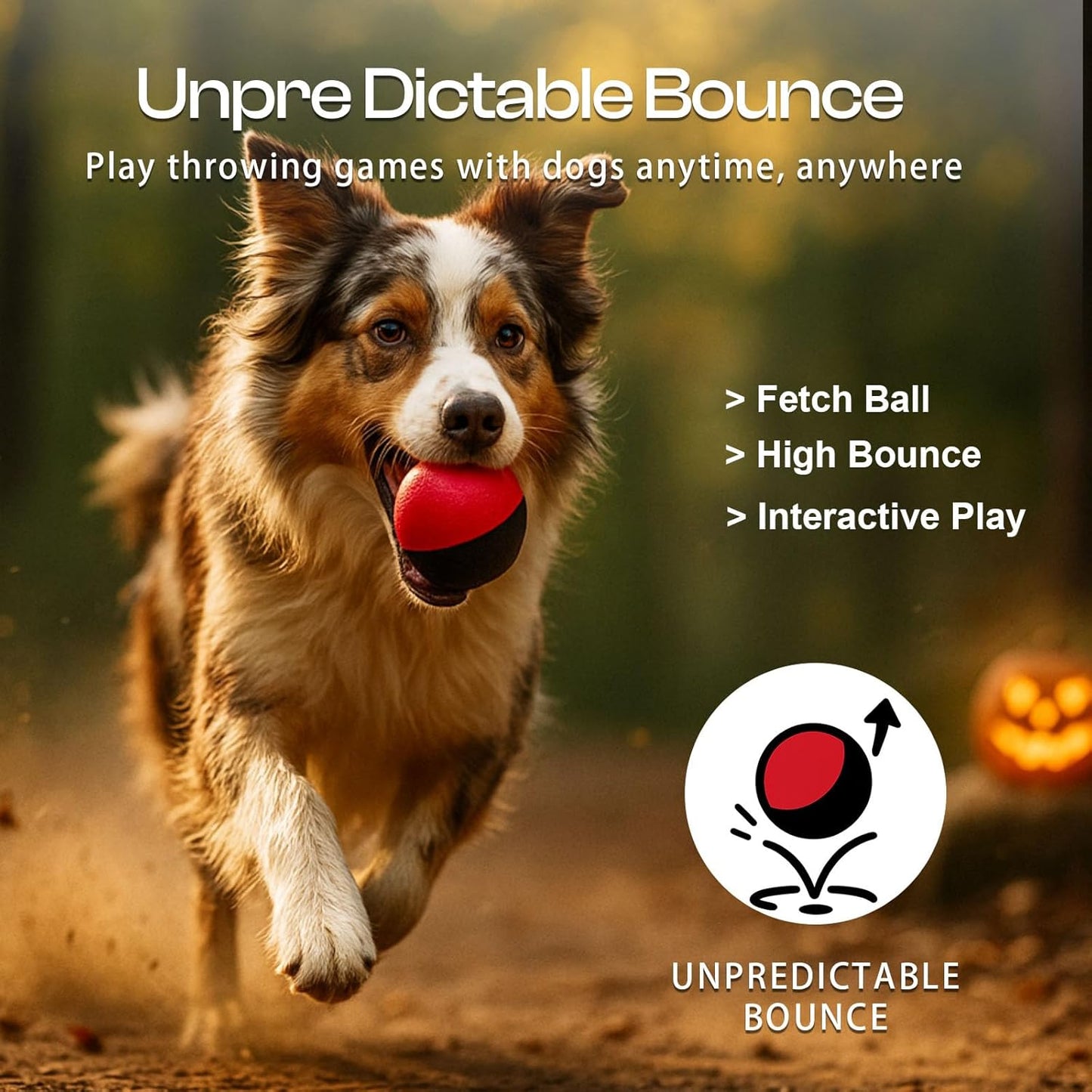 Interactive Squeaky Dog Toys Balls – Durable Rubber Dog Toy for Aggressive Chewers,High Bounce Dog Ball & Floating Fetch Ball,Indestructible Chew Toy for Medium & Large Dogs
