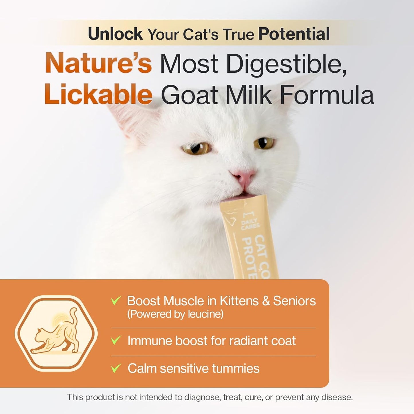 Dr.by Cat Colostrum Protein Cat Supplement Immune Support Muscle Growth, Gentle on Digestion for Kittens, Adult&Senior Cats with Goat Milk, Whey Protein Isolate, Colostrum Lickable Formula
