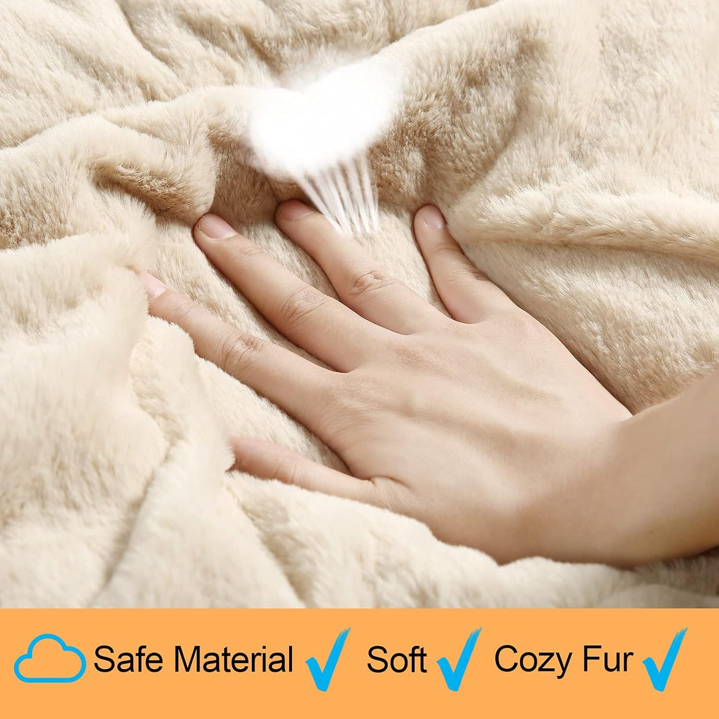 Dog Beds Crate Pad for Medium/Large Dogs Ultra Soft Dog Crate Bed Washable & Anti-Slip Kennel Pad for Dogs Cozy Sleeping Mat,Cream 36inch