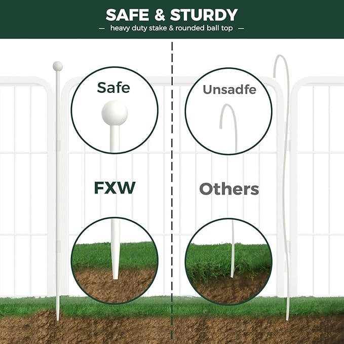 FXW Rollick Unleashed Dog Playpen for Indoor, Yard, RV Camping, 45 inch 32 Panels for Large Dogs, White│Patented
