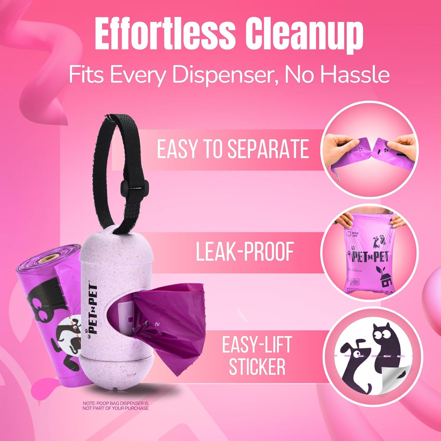 Pet N Pet Poop Bags for Dogs, 960 Counts Lavender Scented Dog Poop Bags Rolls, USDA Certified 38% Plant Based & 62% PE Dogs Waste Bag, Doggie Poo Bag