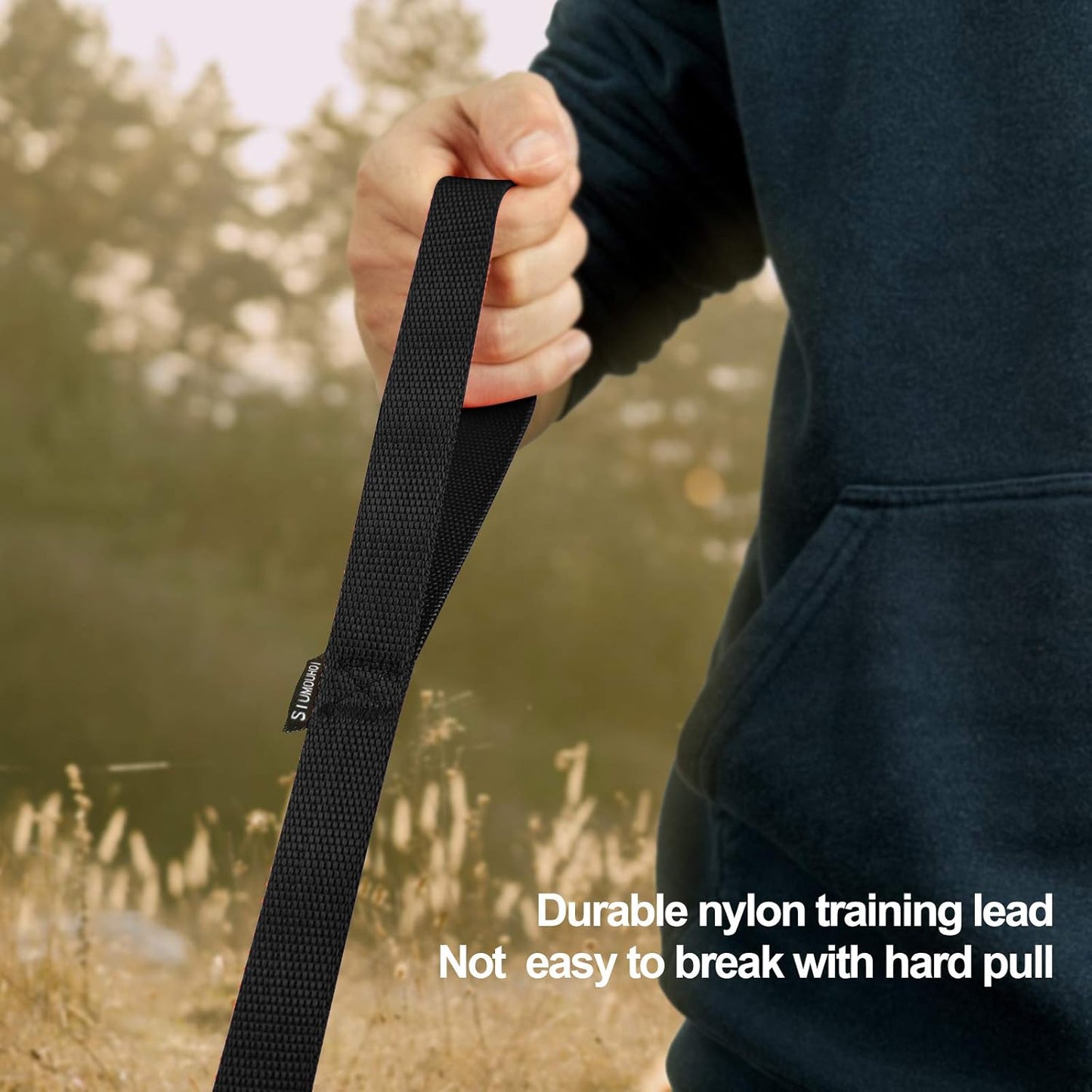 Dog/Puppy Obedience Recall Training Agility Lead - 15ft 20ft 30ft 40ft 50ft Training Leash - Great for Play, Camping, or Backyard - Black 30ft (30Feet, Black)