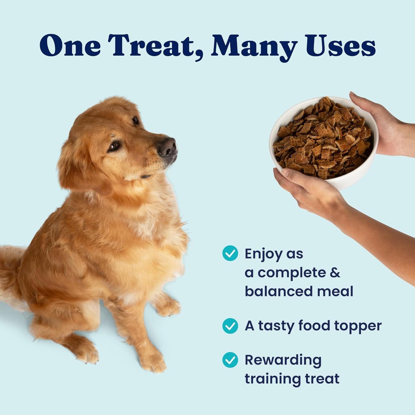 Solid Gold Air Dried Dog Food Toppers for Dry Food - Healthy Dog Treats w/Real Chicken & Superfoods - Serve as a Complete Meal, Topper or Treats - Supports Muscle Growth, Immunity & Digestion - 1lb